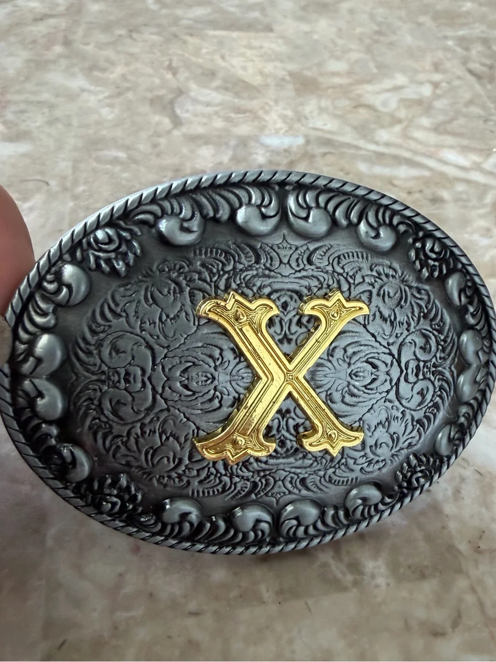 New Men's Initials Letter X Monogram Belt Buckle